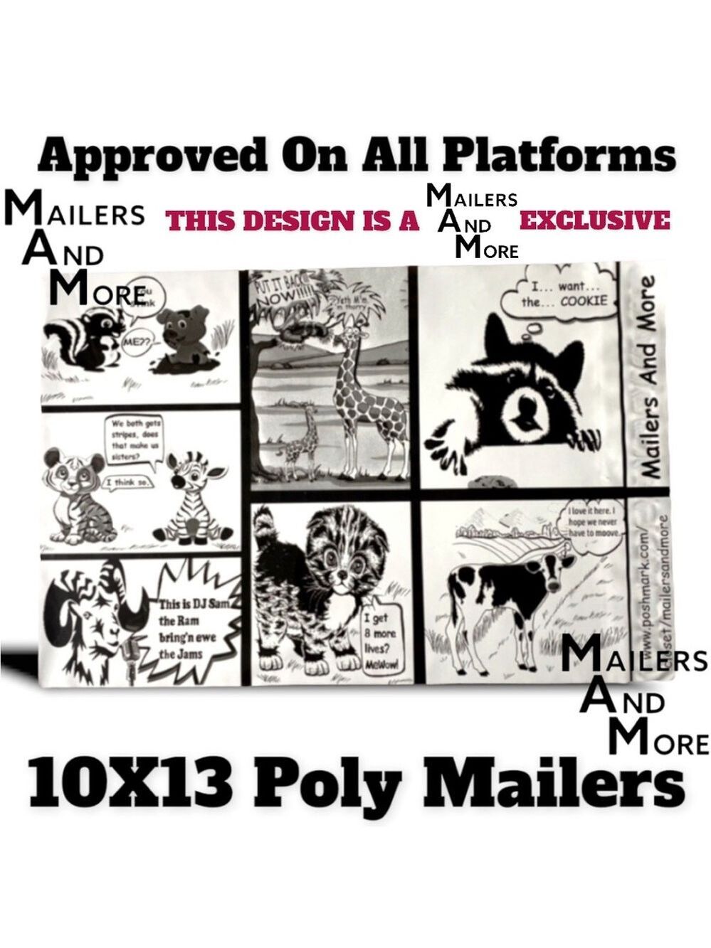 25 10X13 Comic Strip Poly Mailers, Shipping Envelopes PRICE IS FIRM - Picture 5 of 8